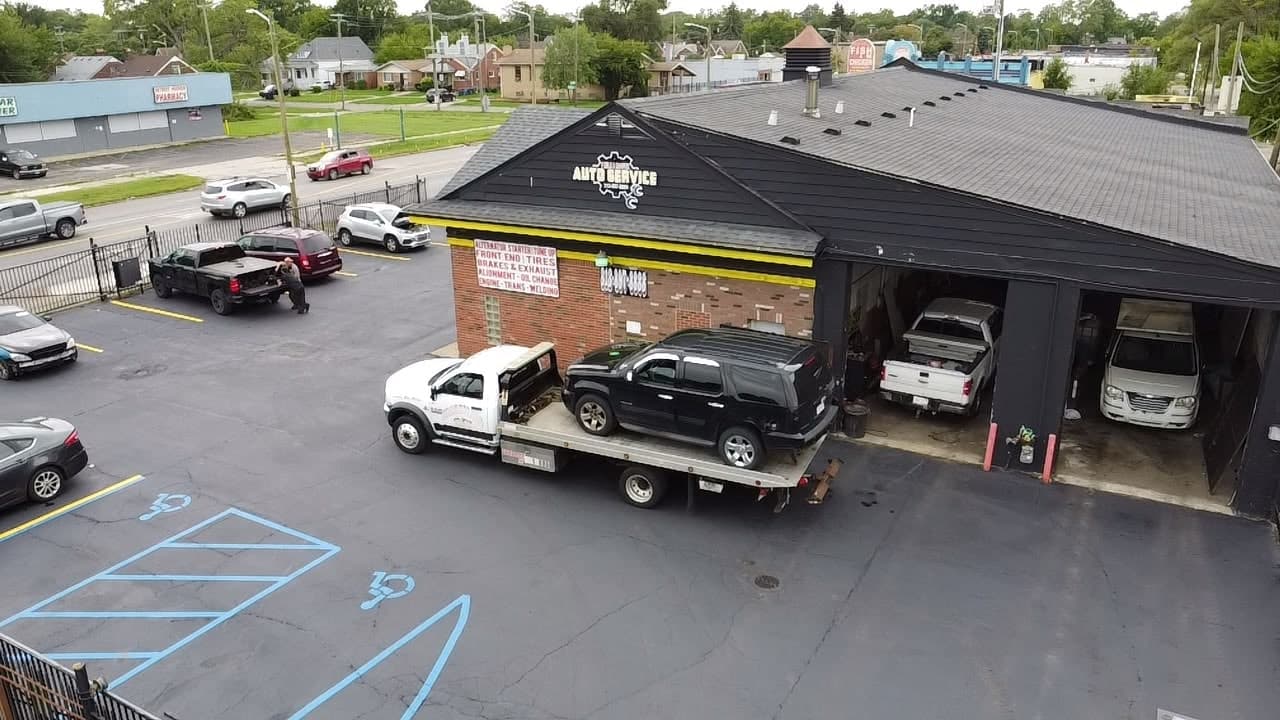 7 Mile and Hoover Auto Services shop exterior at 11517 Seven Mile E, Detroit, MI 48234